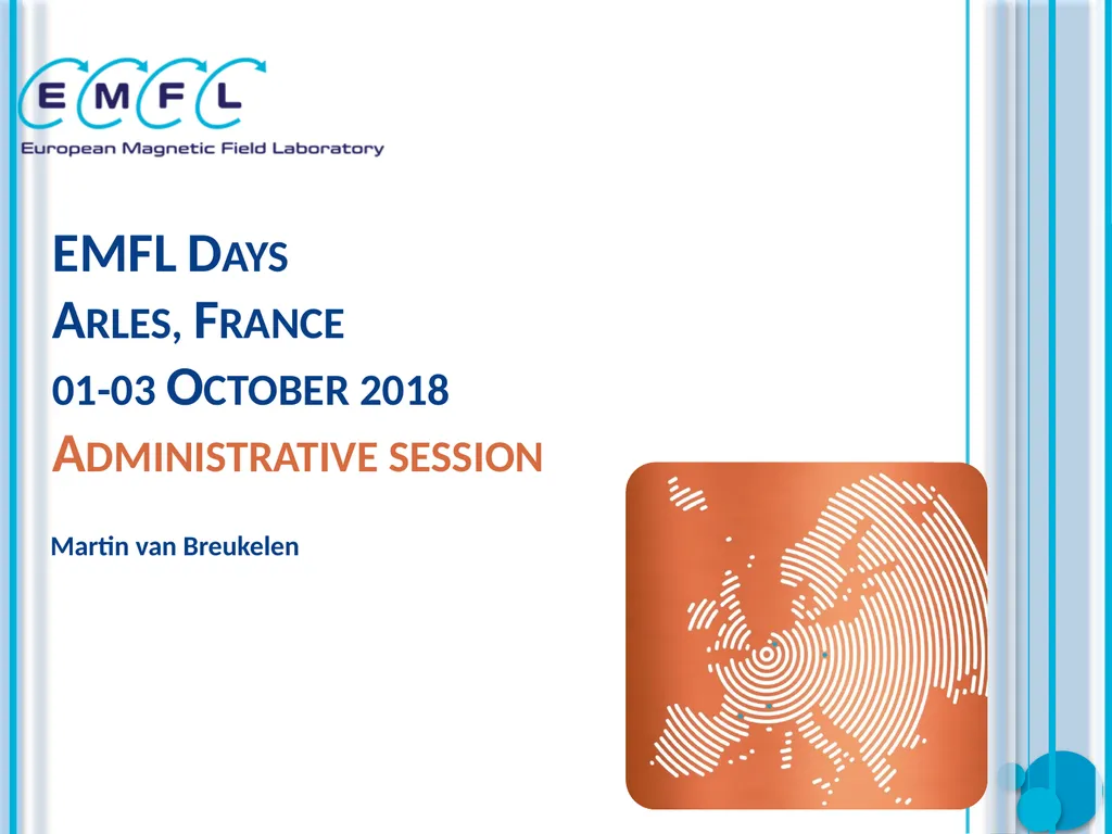 EMFL Days Arles, France 01-03 October 2018 - slide 1 of 12