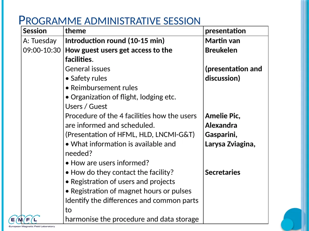 EMFL Days Arles, France 01-03 October 2018 - slide 9 of 12