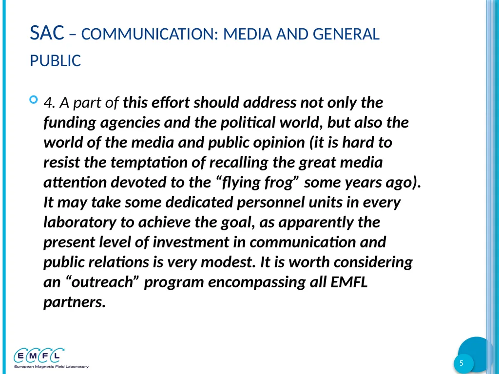 EMFL Days Arles, France 01-03 October 2018 - slide 5 of 12