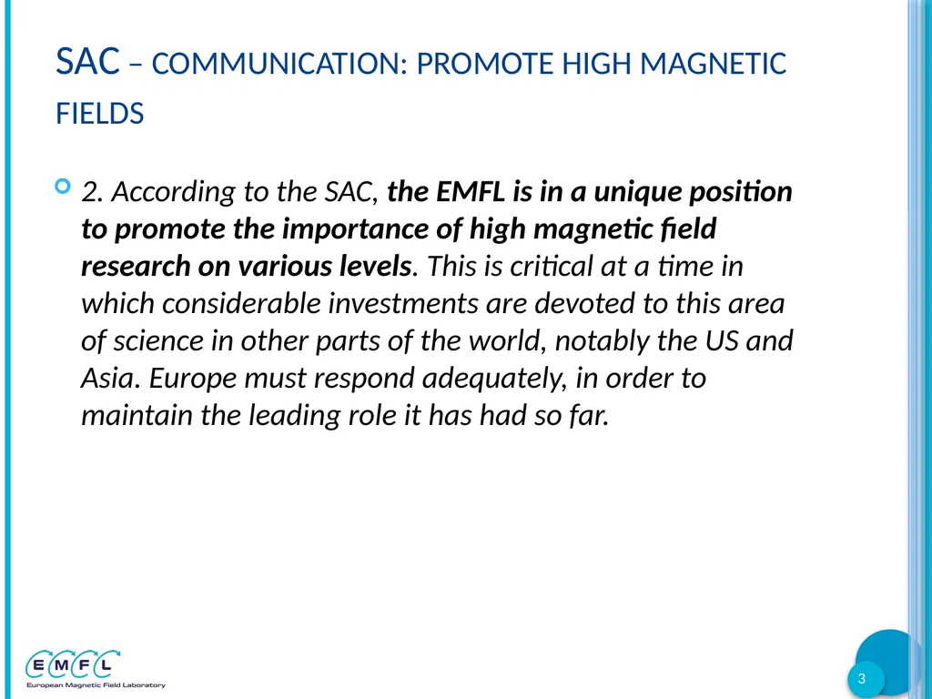 EMFL Days Arles, France 01-03 October 2018 - slide 3 of 12