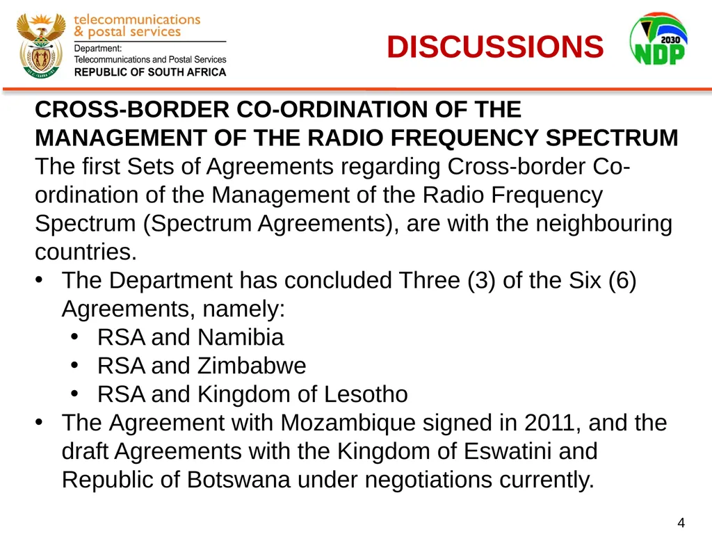 Presentation of Signed Bilateral Agreements with - slide 4 of 28