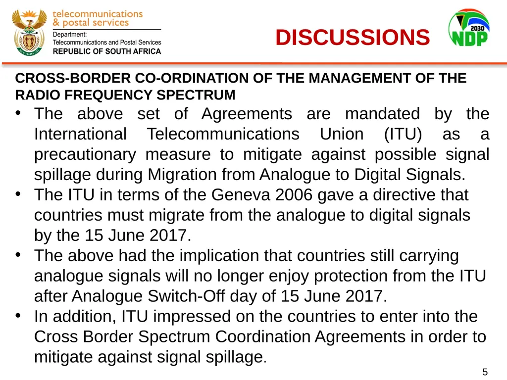 Presentation of Signed Bilateral Agreements with - slide 5 of 28