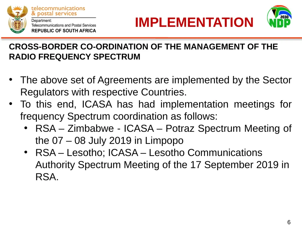 Presentation of Signed Bilateral Agreements with - slide 6 of 28
