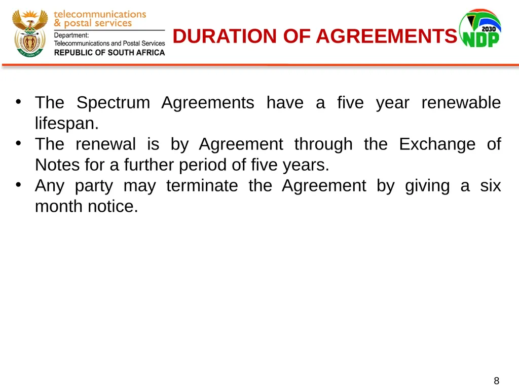 Presentation of Signed Bilateral Agreements with - slide 8 of 28