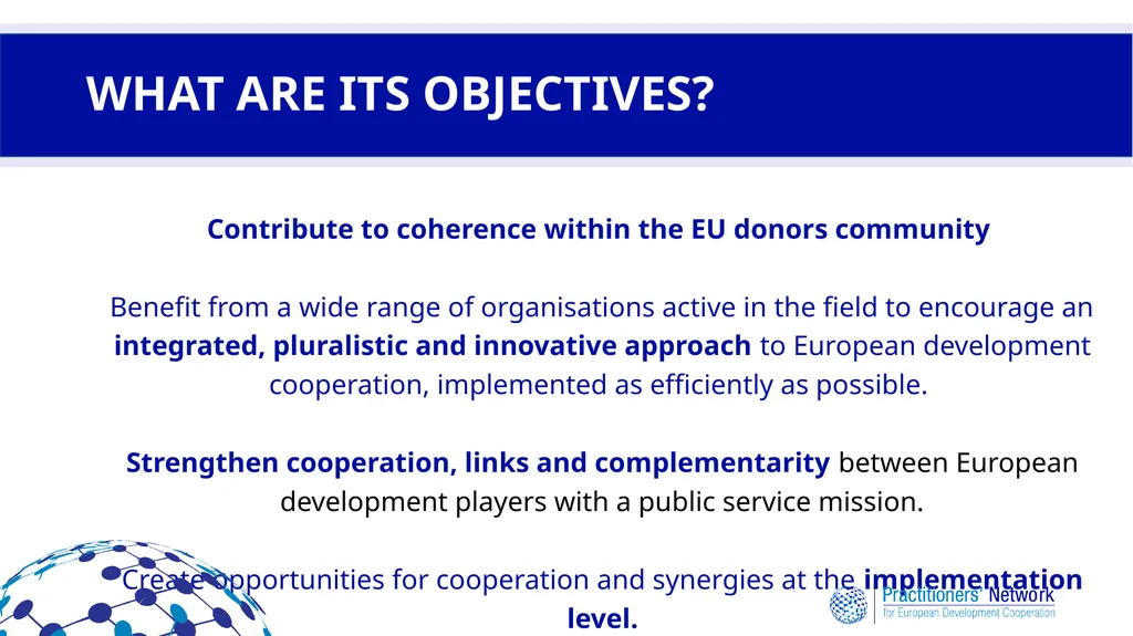 Practitioners’ Network for European Development - slide 4 of 20