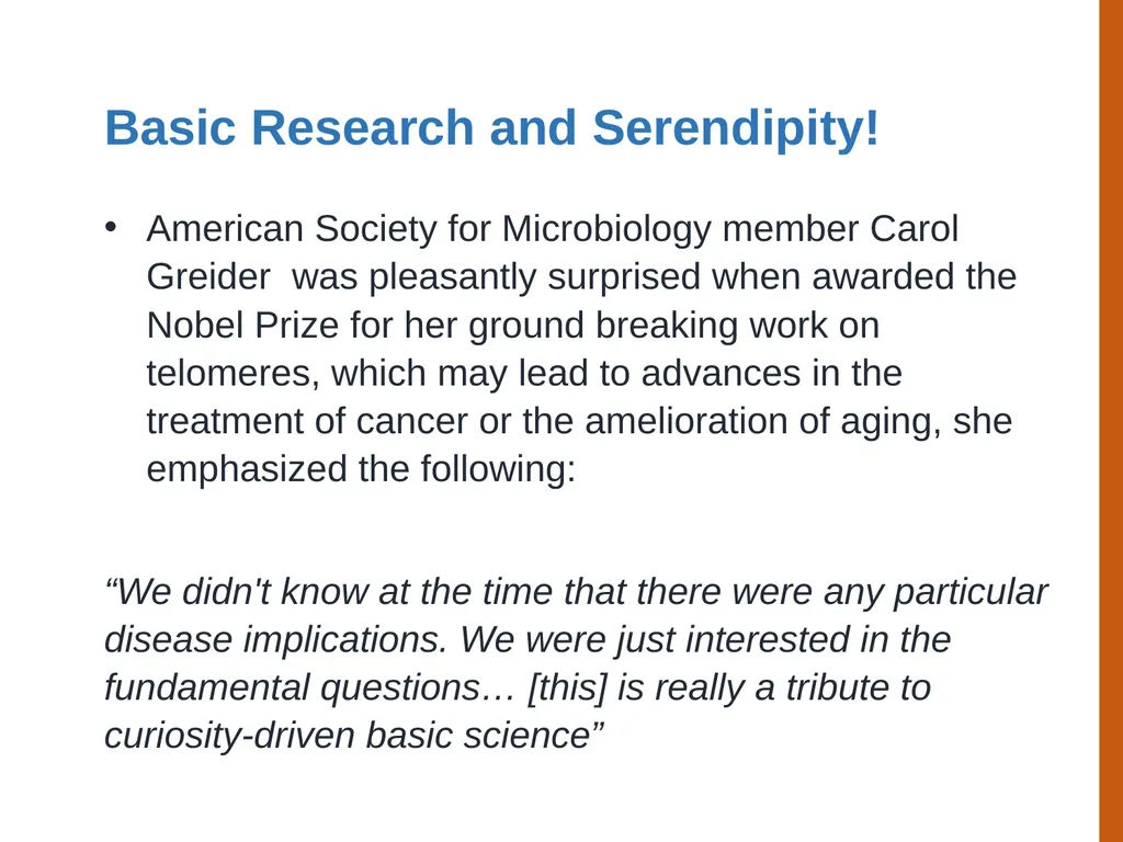 Translating Basic Research to Benefit Society - slide 7 of 30