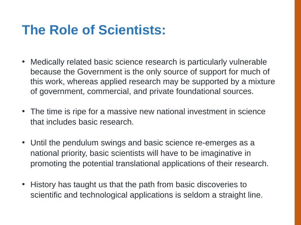 Translating Basic Research to Benefit Society - slide 11 of 30