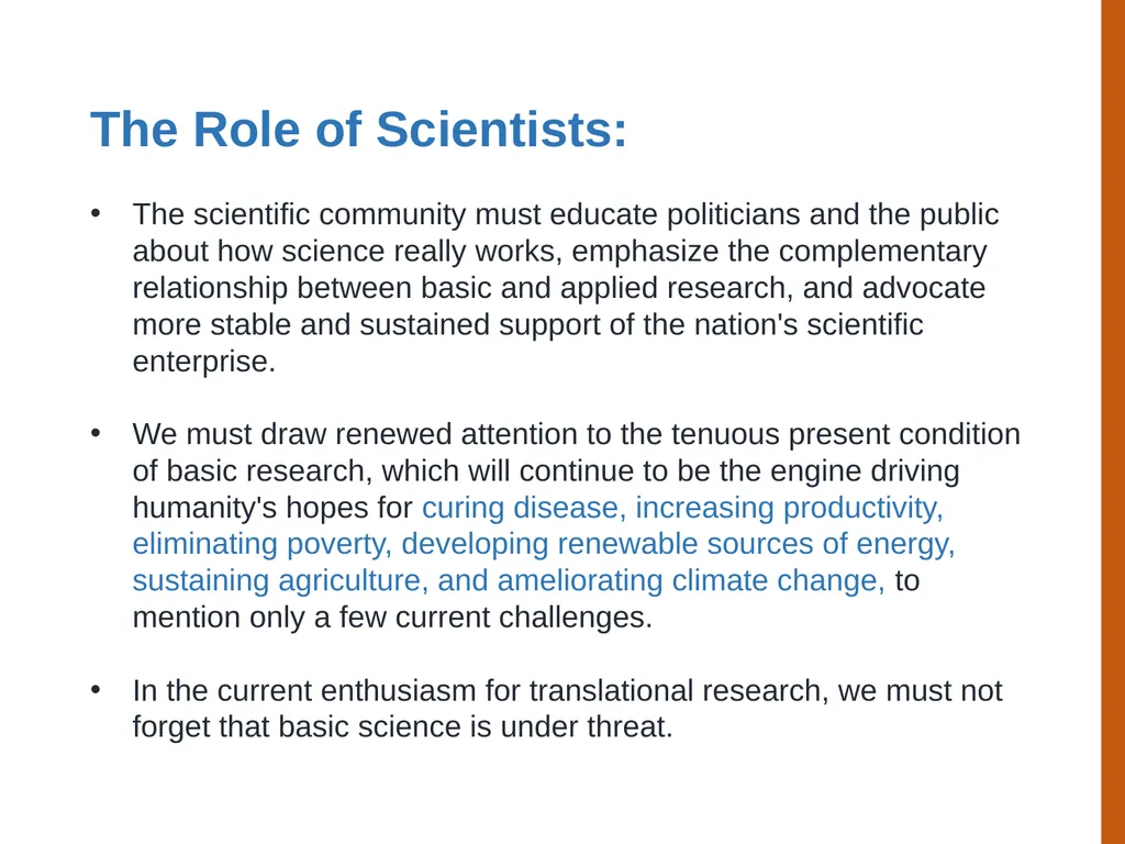 Translating Basic Research to Benefit Society - slide 10 of 30