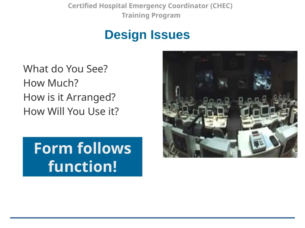 Certified Hospital Emergency Coordinator (CHEC) - slide 18 of 37