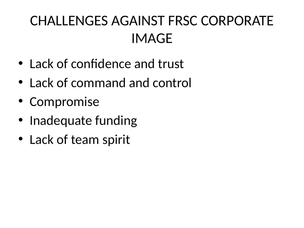 IMAGE BUILDING AND PUBLIC RELATIONS IN FRSC - slide 12 of 19