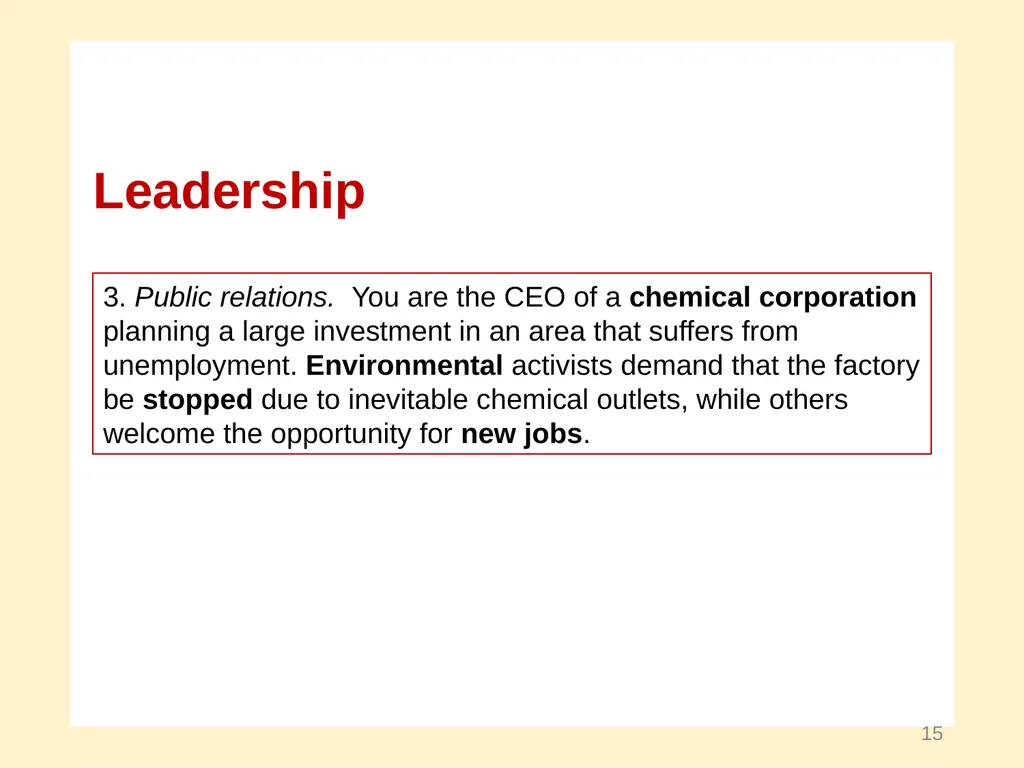 Moral Development and Leadership A Course in - slide 15 of 28