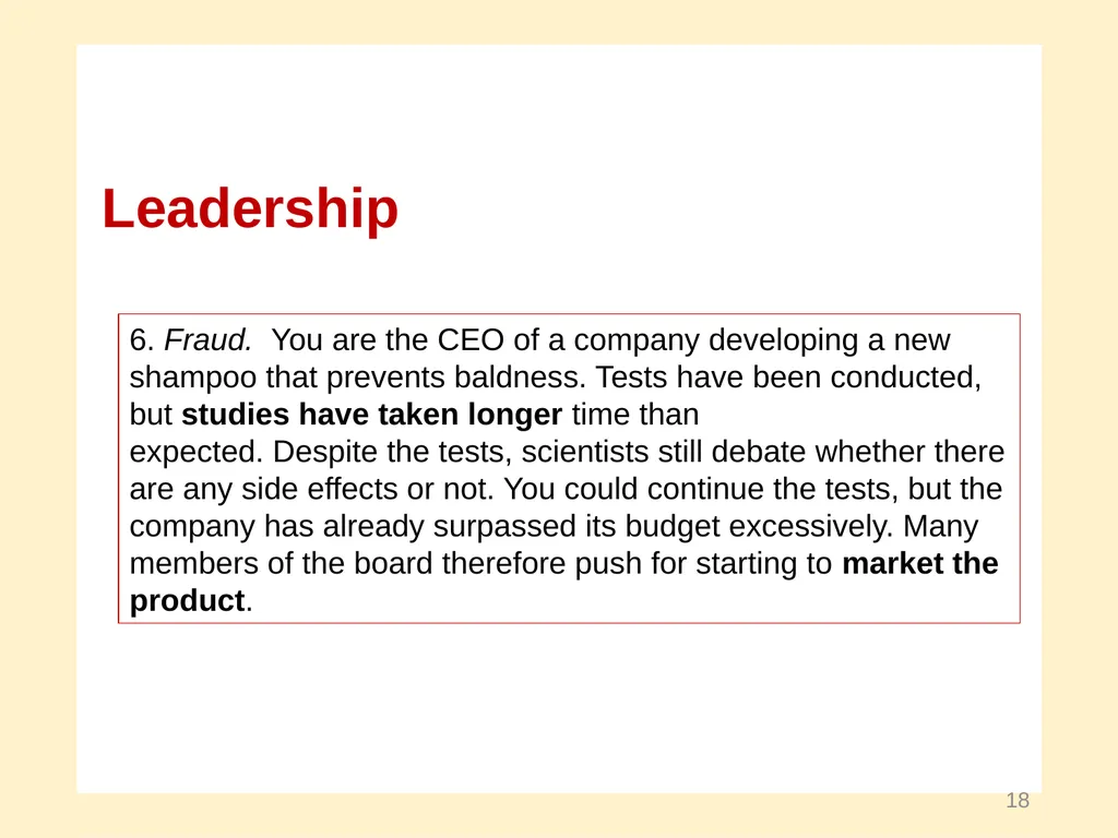 Moral Development and Leadership A Course in - slide 18 of 28
