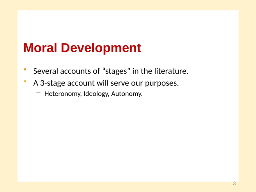 Moral Development and Leadership A Course in - slide 3 of 28
