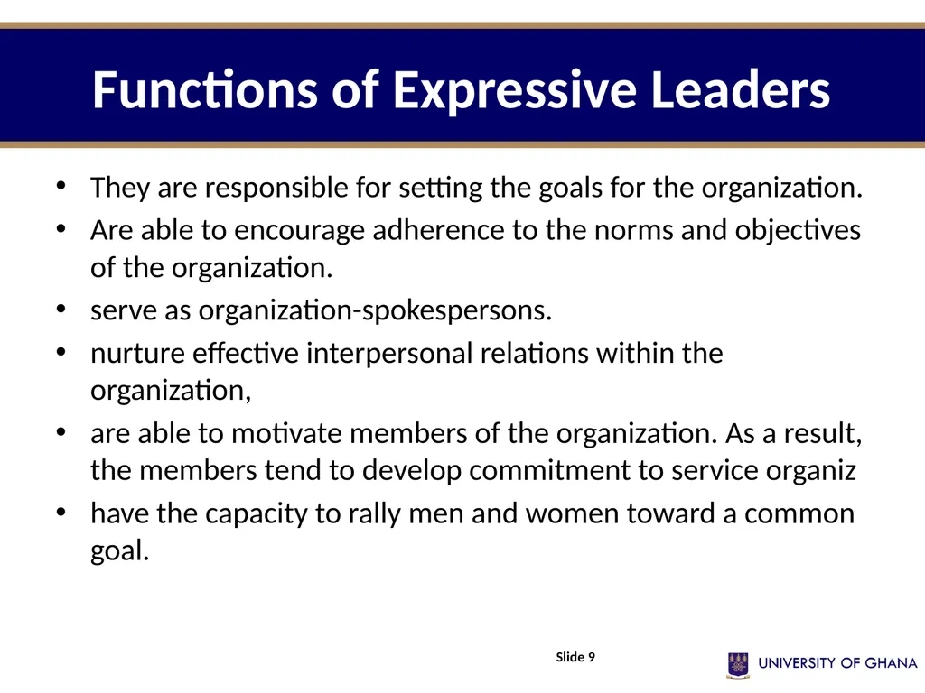 ADMINISTRATIVE LEADERSHIP (Part 3) Session Eleven - slide 9 of 24