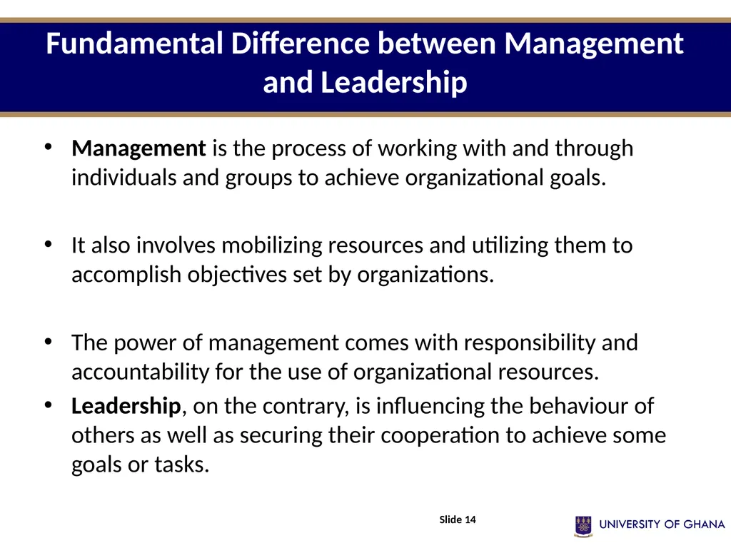 ADMINISTRATIVE LEADERSHIP (Part 3) Session Eleven - slide 14 of 24