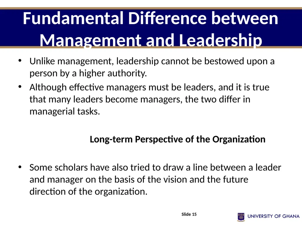 ADMINISTRATIVE LEADERSHIP (Part 3) Session Eleven - slide 15 of 24