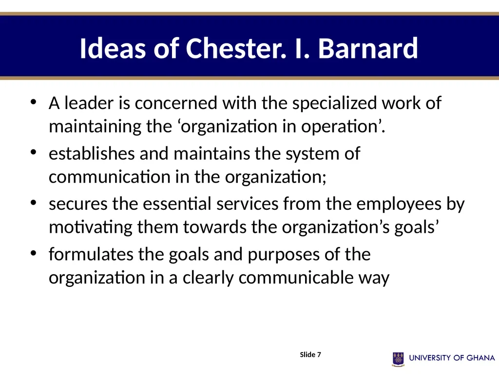 ADMINISTRATIVE LEADERSHIP (Part 3) Session Eleven - slide 7 of 24