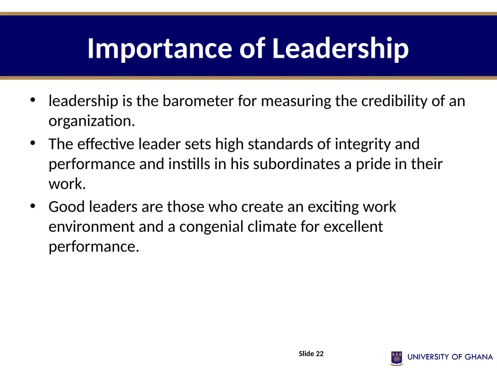 ADMINISTRATIVE LEADERSHIP (Part 3) Session Eleven - slide 22 of 24