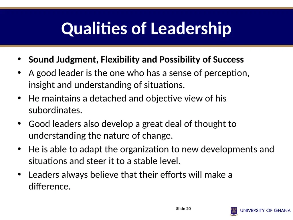 ADMINISTRATIVE LEADERSHIP (Part 3) Session Eleven - slide 20 of 24