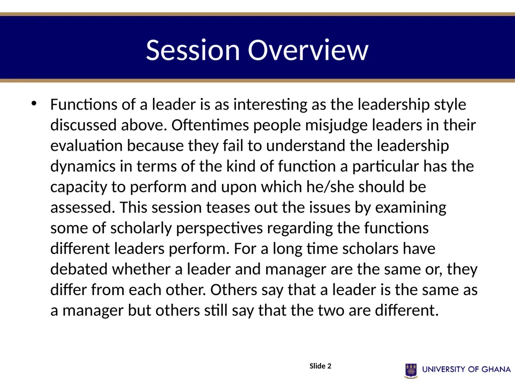 ADMINISTRATIVE LEADERSHIP (Part 3) Session Eleven - slide 2 of 24