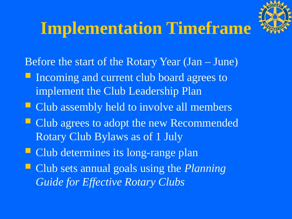 Club Leadership Plan Recommended Administrative - slide 13 of 15