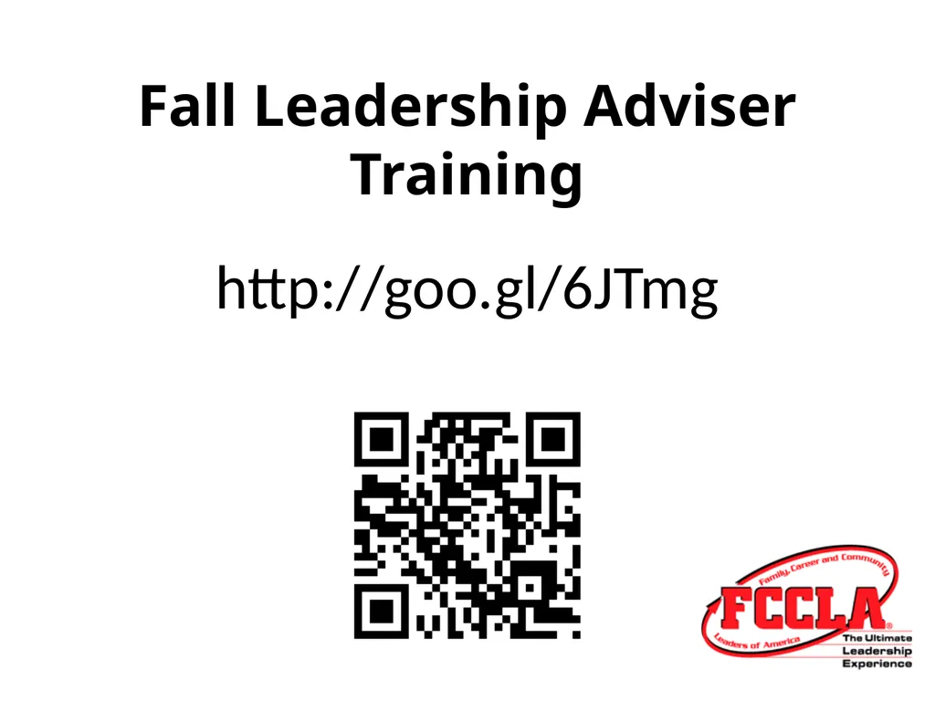 Fall Leadership Adviser Training - slide 1 of 10