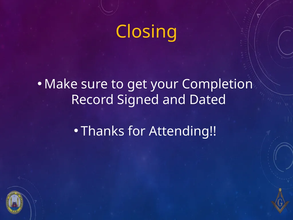 Masonic Leadership Training 8. Communication - slide 19 of 19