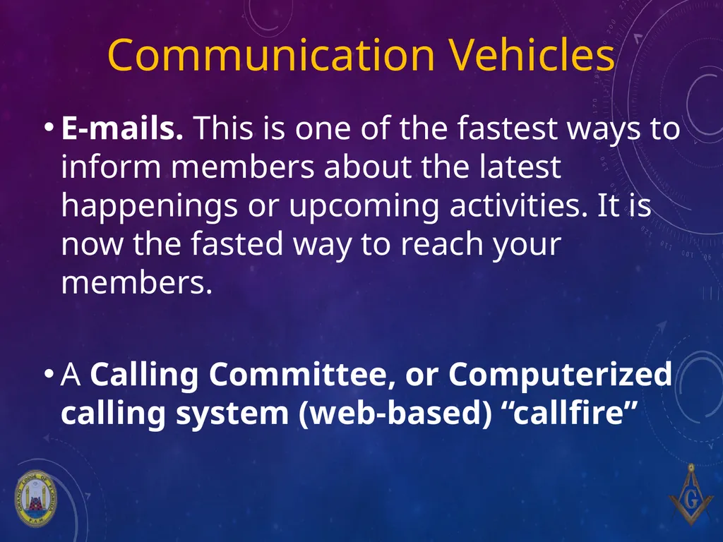 Masonic Leadership Training 8. Communication - slide 13 of 19