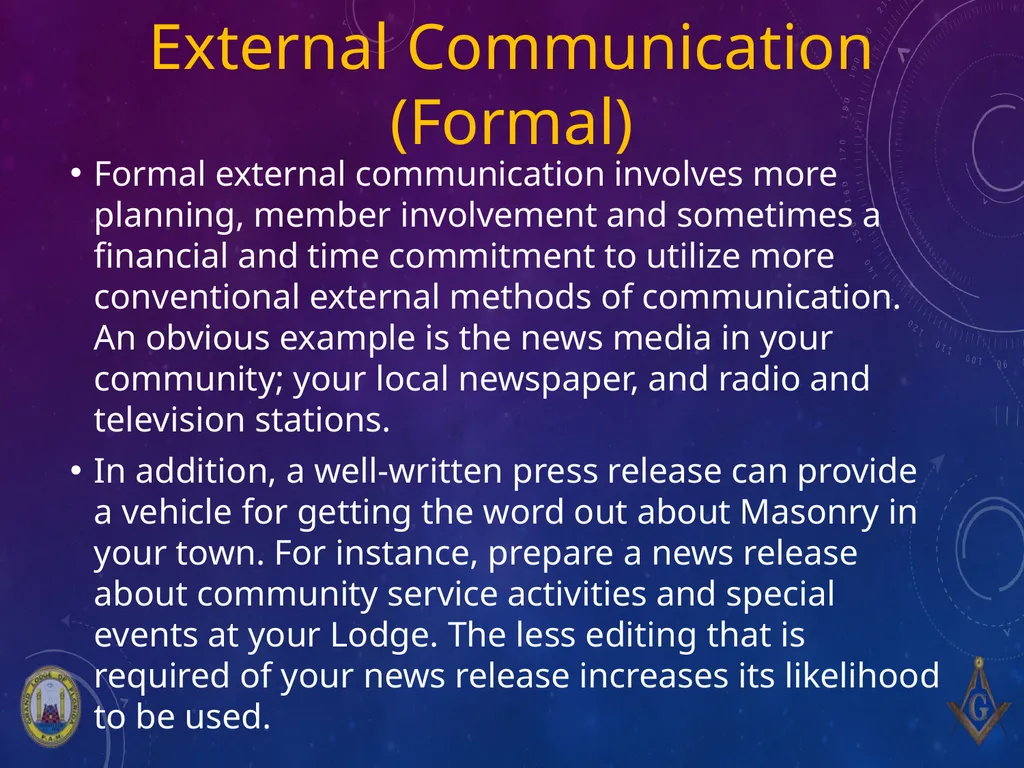 Masonic Leadership Training 8. Communication - slide 9 of 19