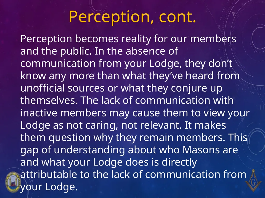 Masonic Leadership Training 8. Communication - slide 7 of 19