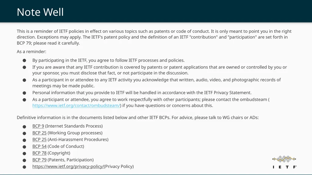 IETF OAuth WG Virtual Interims (2024/5) Area - slide 2 of 4