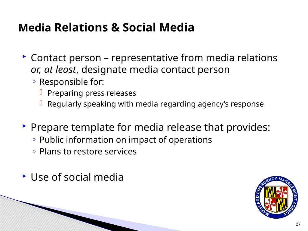 CPP COOP Communication and Notification Processes - slide 27 of 31