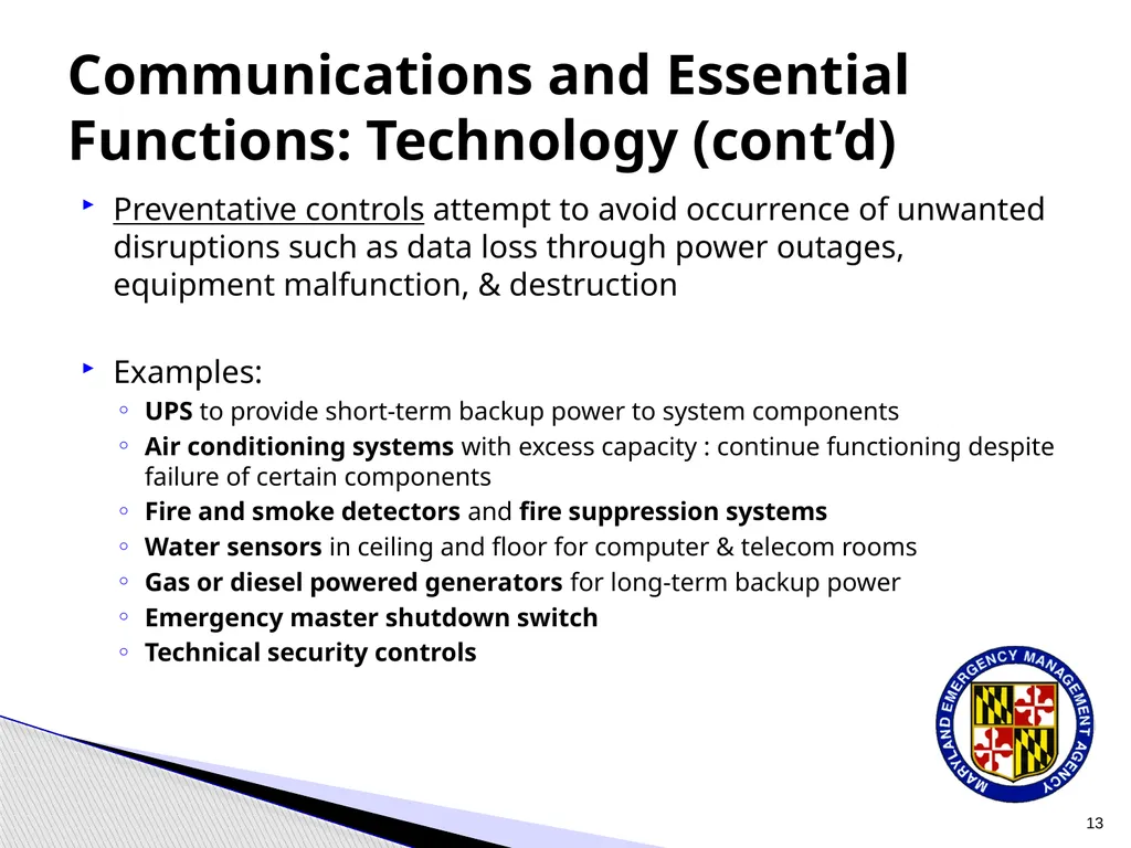 CPP COOP Communication and Notification Processes - slide 13 of 31