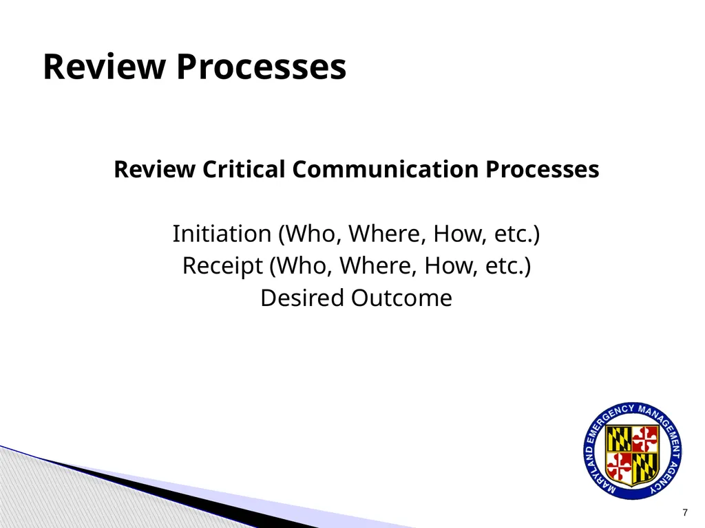 CPP COOP Communication and Notification Processes - slide 7 of 31