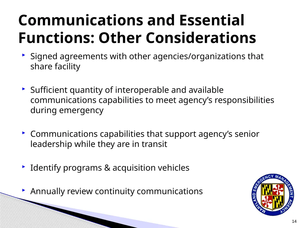 CPP COOP Communication and Notification Processes - slide 14 of 31