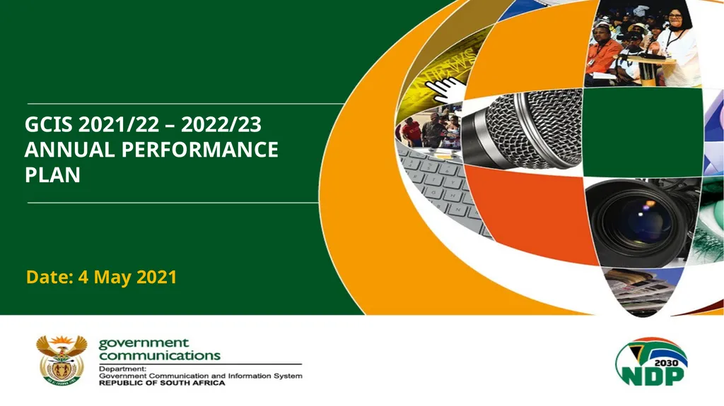 GCIS 2021/22 – 2022/23 ANNUAL PERFORMANCE PLAN - slide 1 of 28