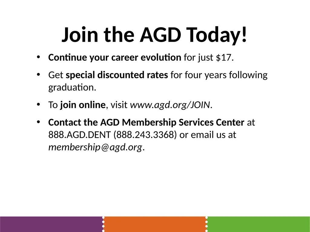 The Academy of General Dentistry Your Voice for - slide 20 of 23