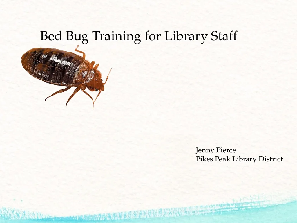 Bed Bug Training for Library Staff Jenny Pierce - slide 1 of 10