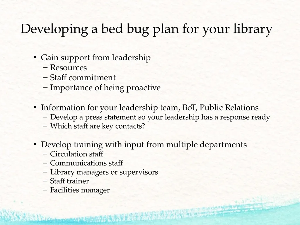 Bed Bug Training for Library Staff Jenny Pierce - slide 7 of 10