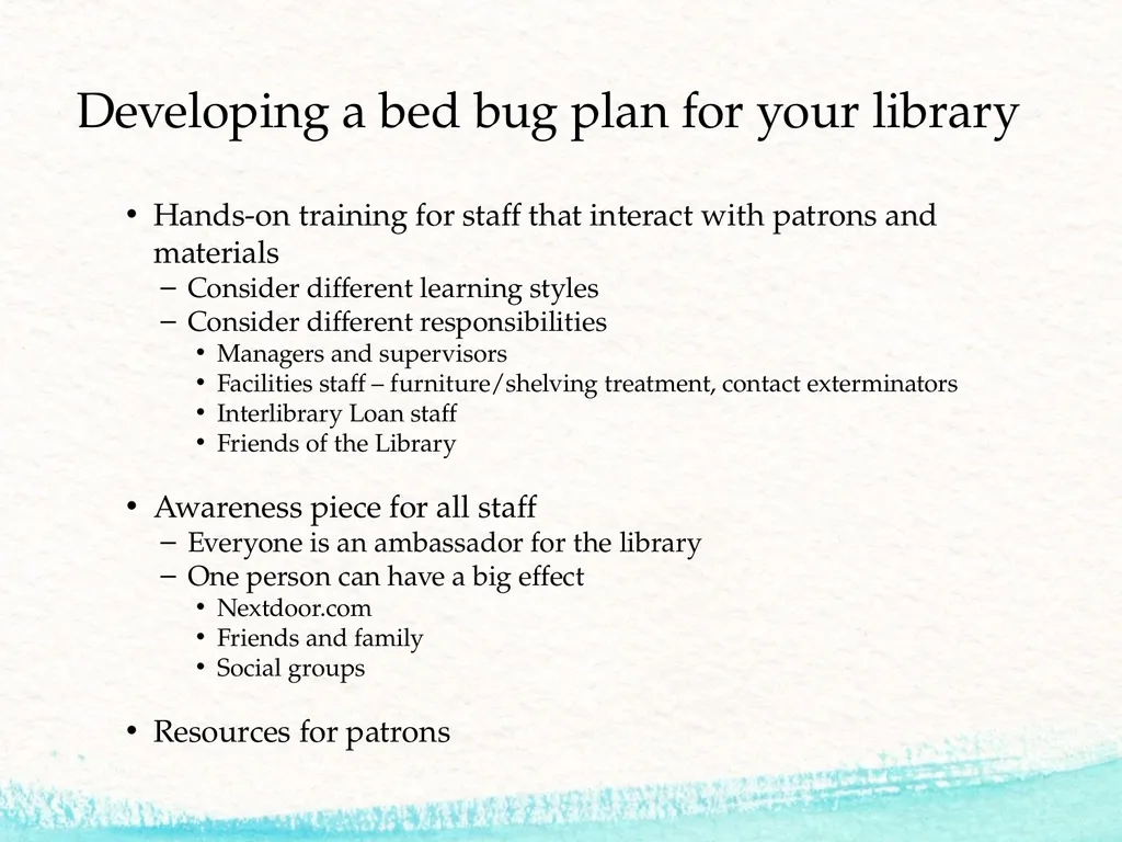 Bed Bug Training for Library Staff Jenny Pierce - slide 8 of 10