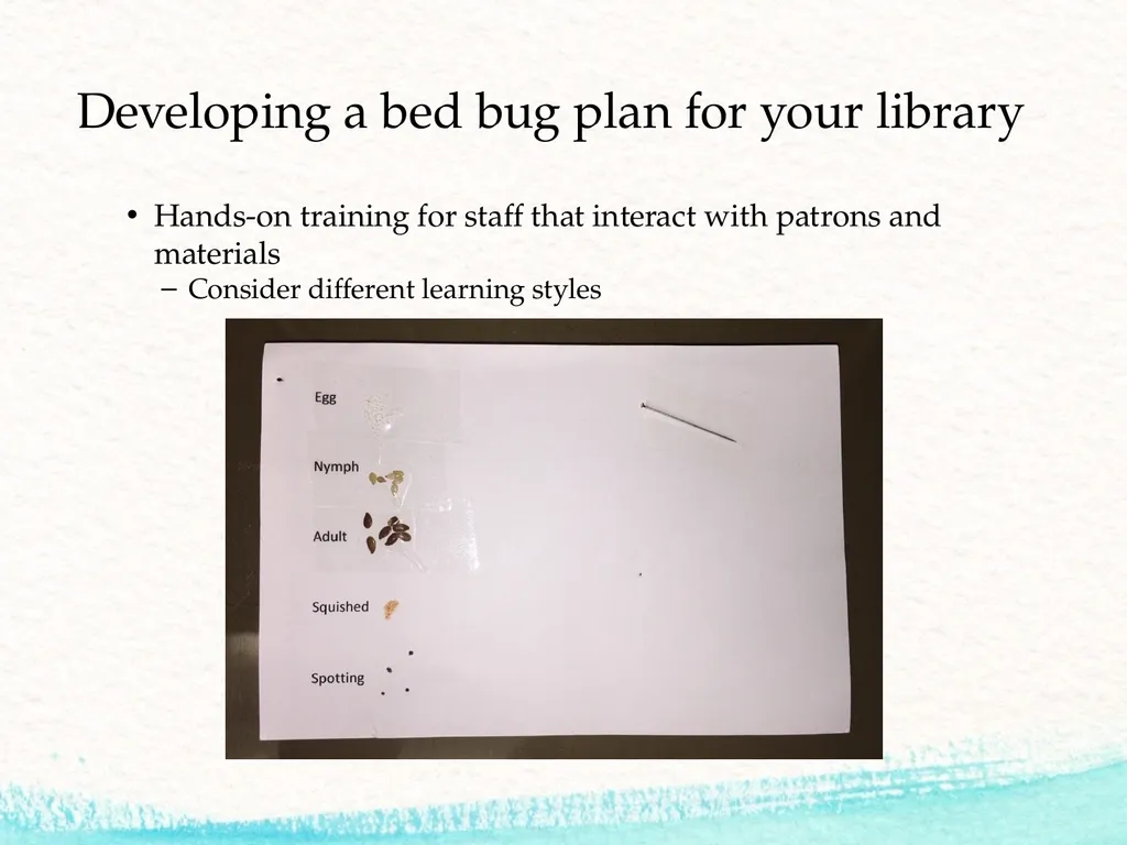 Bed Bug Training for Library Staff Jenny Pierce - slide 9 of 10