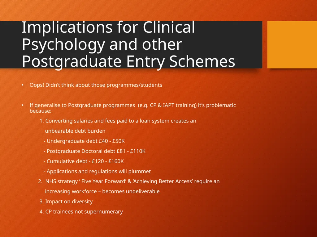 Clinical Psychology: Future Training, Funding, - slide 8 of 26