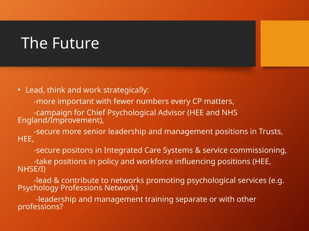 Clinical Psychology: Future Training, Funding, - slide 23 of 26