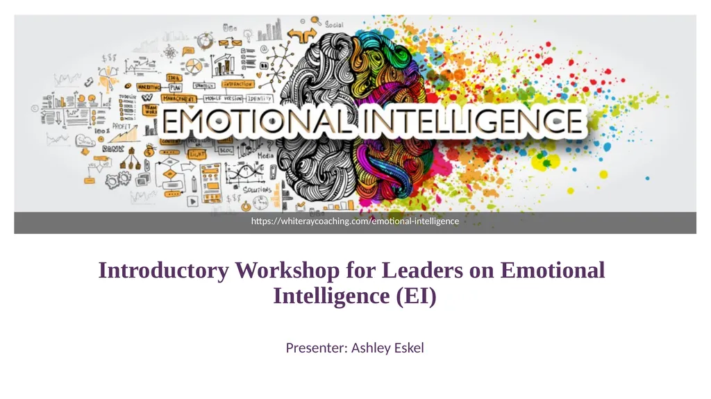 Introductory Workshop for Leaders on Emotional - slide 1 of 14