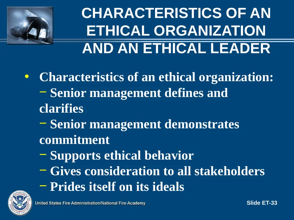 LEADERSHIP II FOR FIRE AND EMS: STRATEGIES FOR - slide 33 of 37