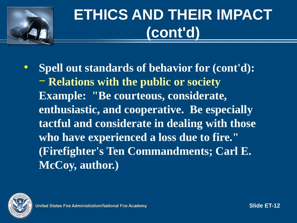 LEADERSHIP II FOR FIRE AND EMS: STRATEGIES FOR - slide 12 of 37