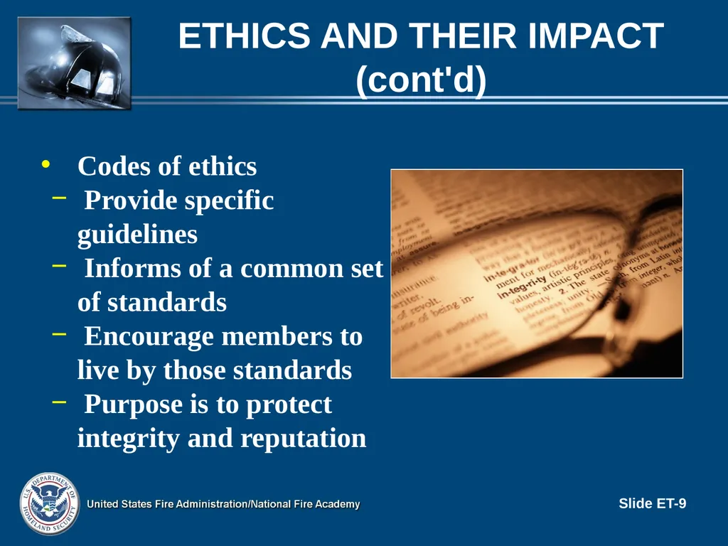LEADERSHIP II FOR FIRE AND EMS: STRATEGIES FOR - slide 9 of 37