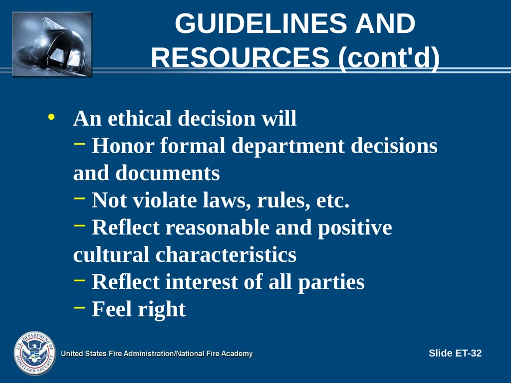 LEADERSHIP II FOR FIRE AND EMS: STRATEGIES FOR - slide 32 of 37