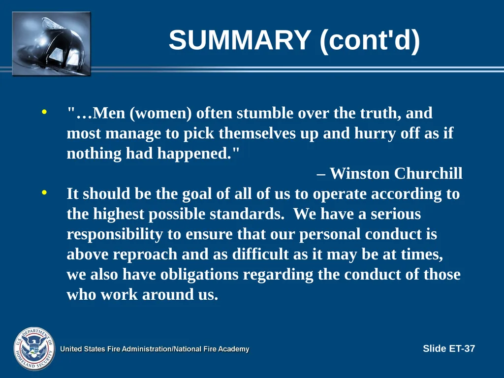 LEADERSHIP II FOR FIRE AND EMS: STRATEGIES FOR - slide 37 of 37