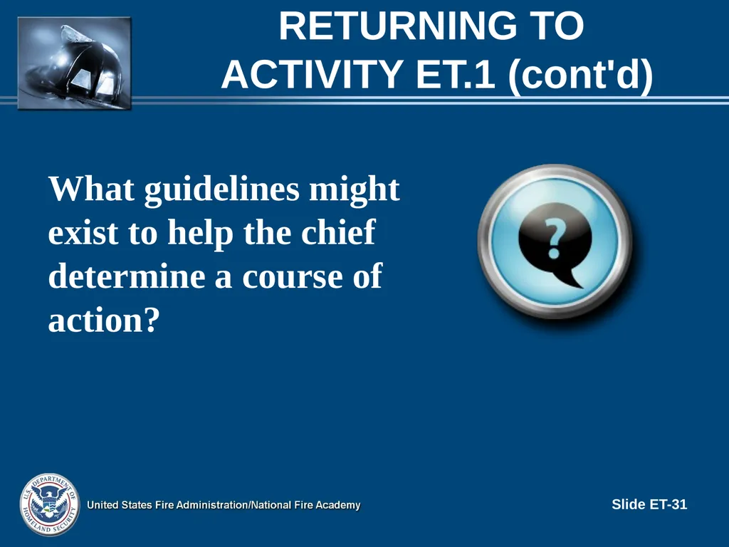 LEADERSHIP II FOR FIRE AND EMS: STRATEGIES FOR - slide 31 of 37